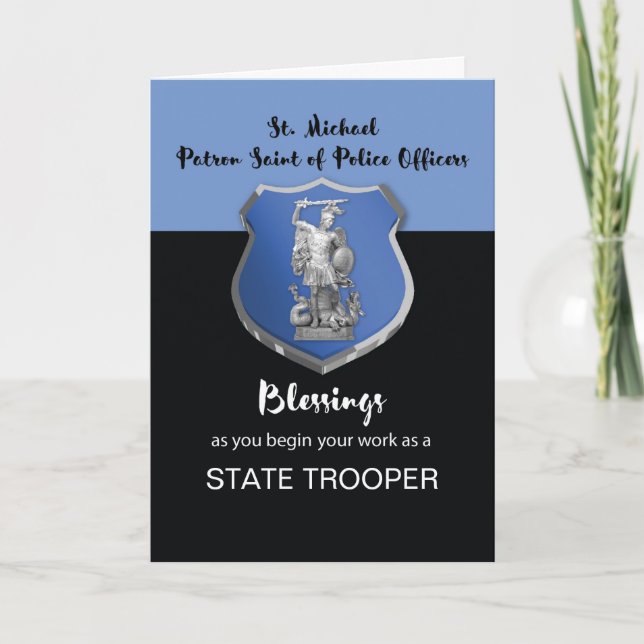 St. Michael Blessings to New State Trooper Card (Front)