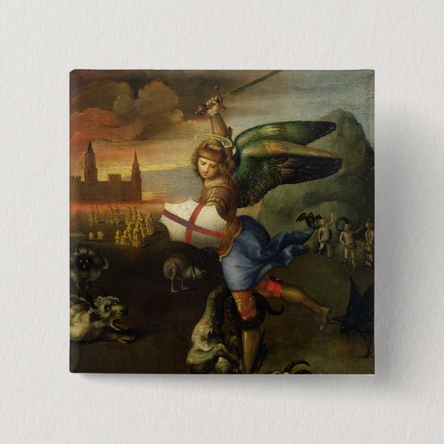 St. Michael, c.1503-05 15 Cm Square Badge (Front)