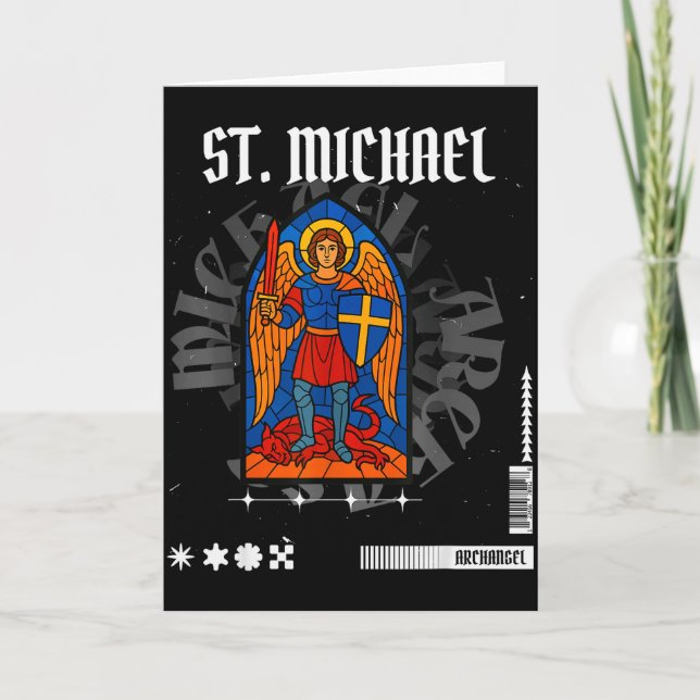 St Michael Christian  Card (Front)