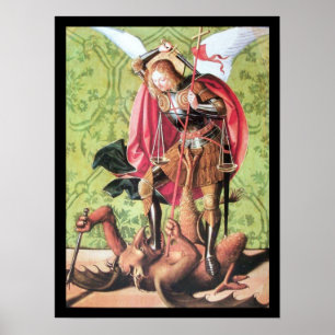 ST. MICHAEL ,DRAGON AND JUSTICE POSTER