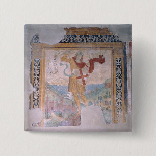 St. Michael (fresco) 15 Cm Square Badge
