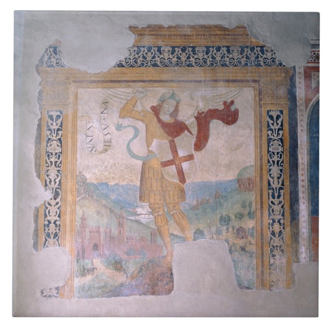 St. Michael (fresco) Tile (Front)