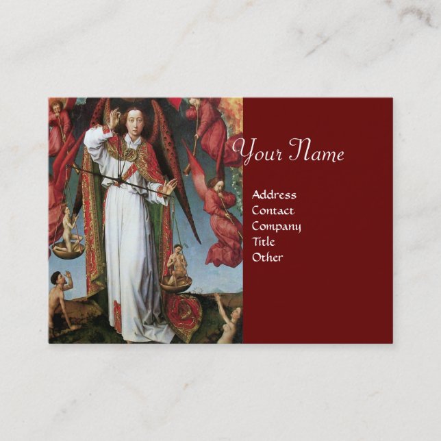 ST. MICHAEL IN THE LAST JUDGEMENT BUSINESS CARD (Front)