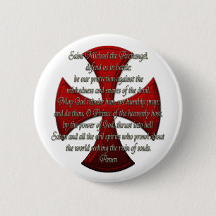 St Michael - Iron Cross 6 Cm Round Badge