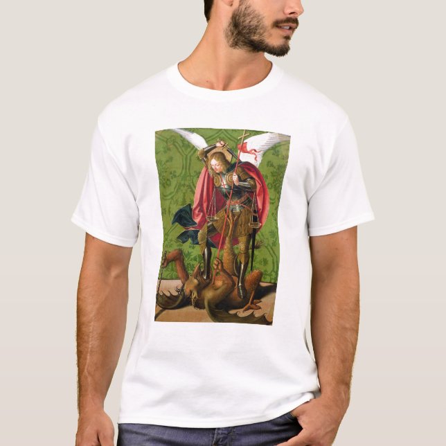 St. Michael Killing the Dragon T-Shirt (Front)