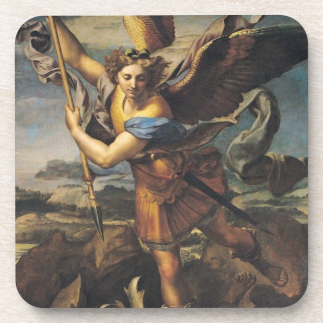 St. Michael Overwhelming the Demon, 1518 Coaster (Front)