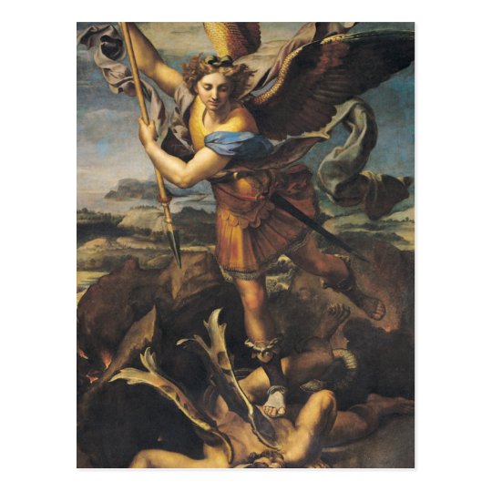 St. Michael Overwhelming the Demon, 1518 Postcard