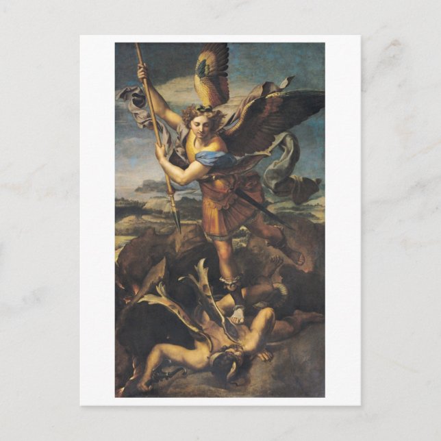 St. Michael Overwhelming the Demon, 1518 Postcard (Front)