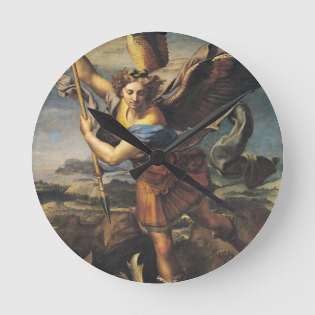 St. Michael Overwhelming the Demon, 1518 Round Clock (Front)