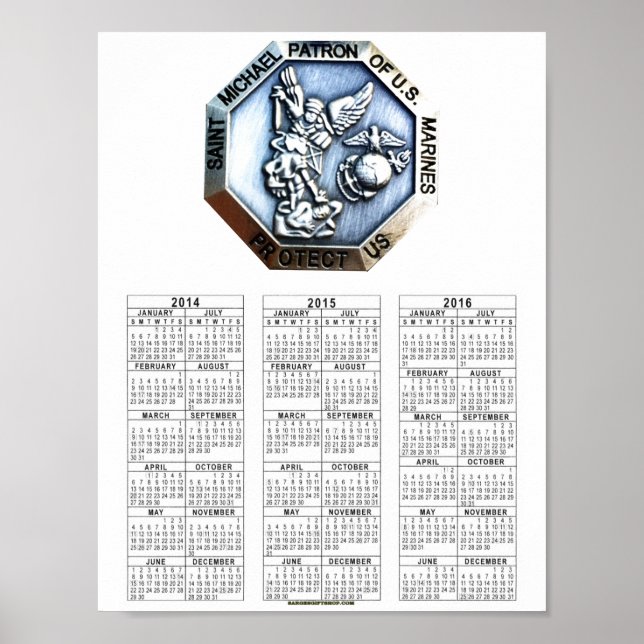 ST. MICHAEL PATRON SAINT OF MARINES POSTER (Front)