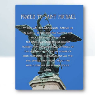 St. Michael Prayer easel tabletop Plaque