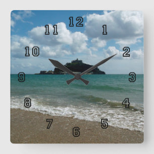 St Michael’s Mount Marazion Cornwall England Square Wall Clock