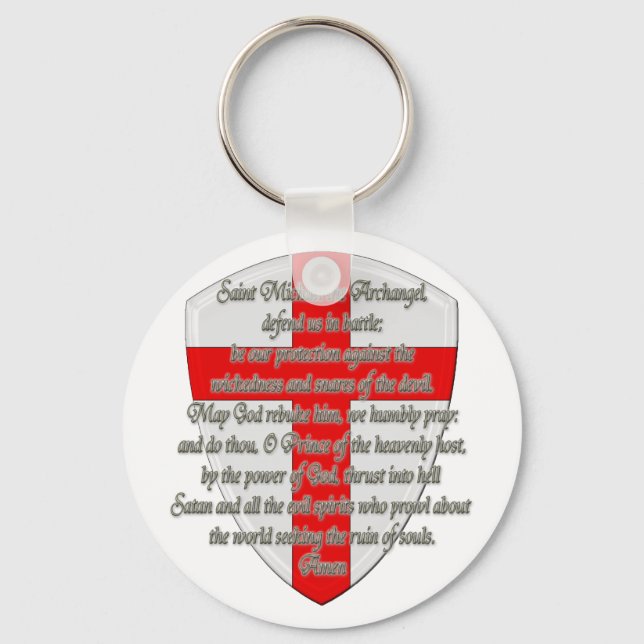 St Michael - Shield Key Ring (Front)