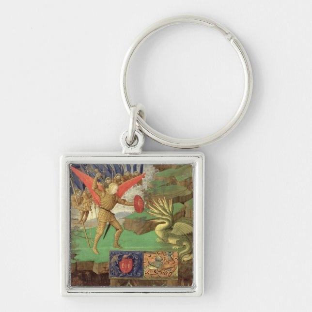 St. Michael Slaying the Dragon Key Ring (Front)
