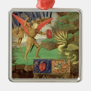 St. Michael Slaying the Dragon Metal Tree Decoration
