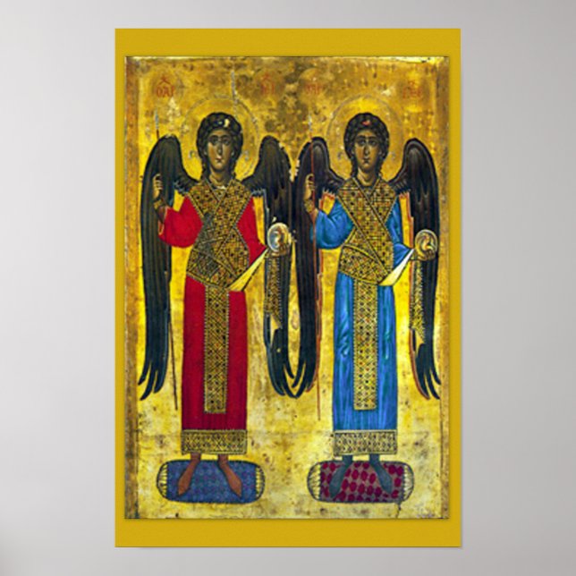 St Michael & St Gabriel Archangel icon 01B Poster (Front)
