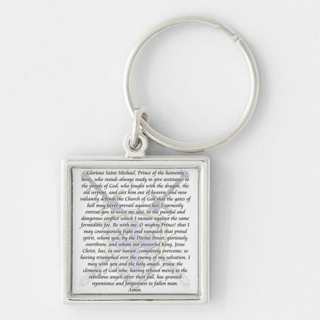 St Michael - Swords and Shield Key Ring (Front)