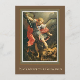 St. Michael Thank You Sympathy Condolence Enclosure Card
