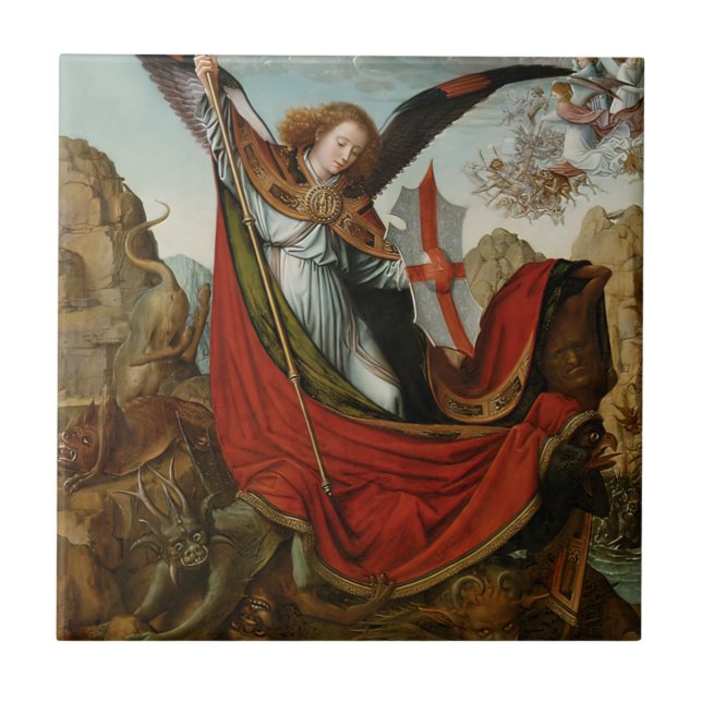 St Michael the Archangel Angel Saint - Gerard Ceramic Tile (Front)