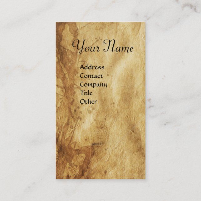 St. Michael the Archangel Antique Parchment Business Card (Front)