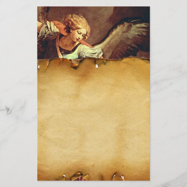 St Michael the Archangel , Brown Parchment Stationery (Front)