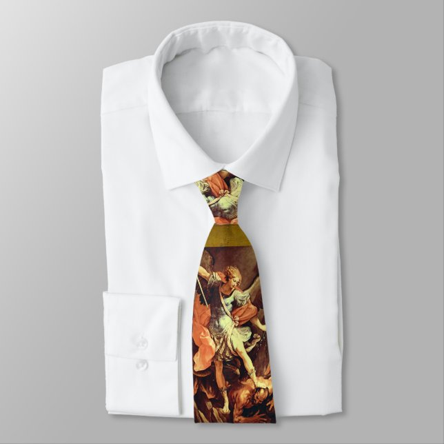 St. Michael the Archangel by Guido Reni, Ruby Tie (Tied)