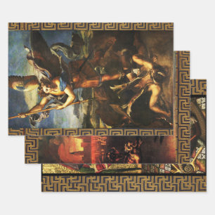 St. Michael the Archangel by Raffaello Sanzio  Wrapping Paper Sheet