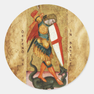 St. Michael the Archangel Classic Round Sticker