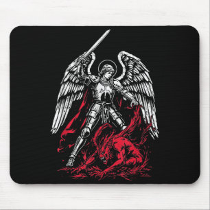 St Michael The Archangel Defeats Satan Catholic  Mouse Pad