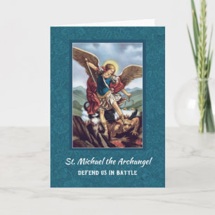 St. Michael the Archangel Defend us in Battle Card