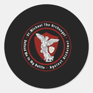 St. Michael The Archangel Help Me Against Heimerhe Classic Round Sticker