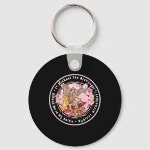St. Michael The Archangel Help Me Against Heimerhe Key Ring