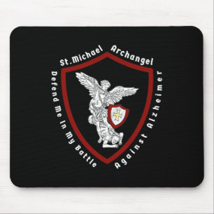 St. Michael The Archangel Help Me Against Heimerhe Mouse Pad