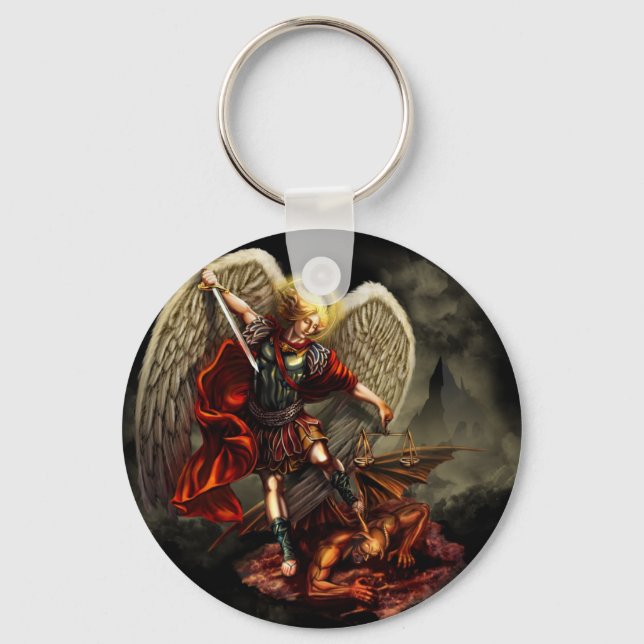 St. Michael the Archangel Key Ring (Front)