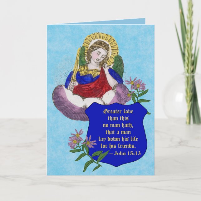 St. Michael the Archangel (M 009) Blank Condolence Card (Front)