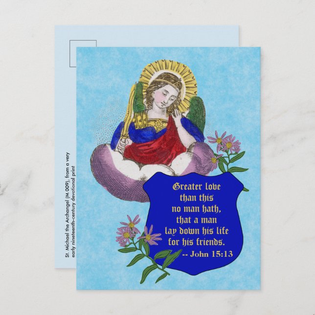 St. Michael the Archangel (M 009)  Postcard (Front/Back)