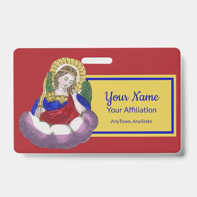 St. Michael the Archangel (M 009; Style 2) ID Badge (Front)