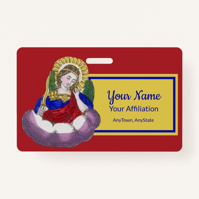 St. Michael the Archangel (M 009; Style 2) ID Badge (Front)