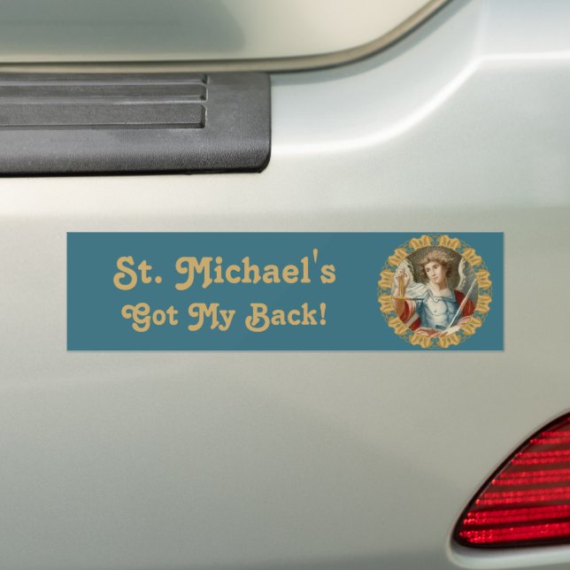 St. Michael the Archangel (M 010) Bumper Sticker (On Car)