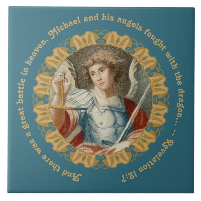 St. Michael the Archangel (M 010) Ceramic Tile (Front)