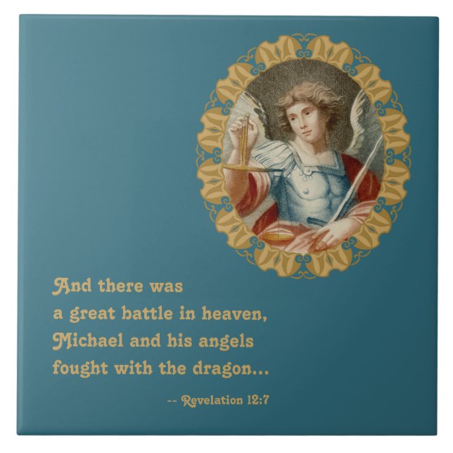 St. Michael the Archangel (M 010) Ceramic Tile (Front)
