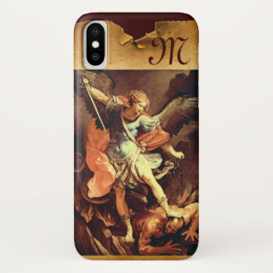 St. Michael the Archangel Monogram iPhone X Case