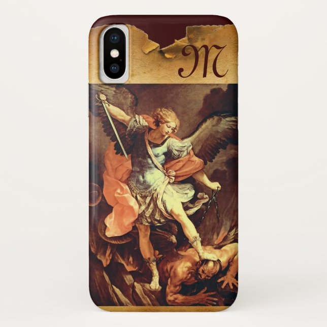 St. Michael the Archangel Monogram Case-Mate iPhone Case (Back)
