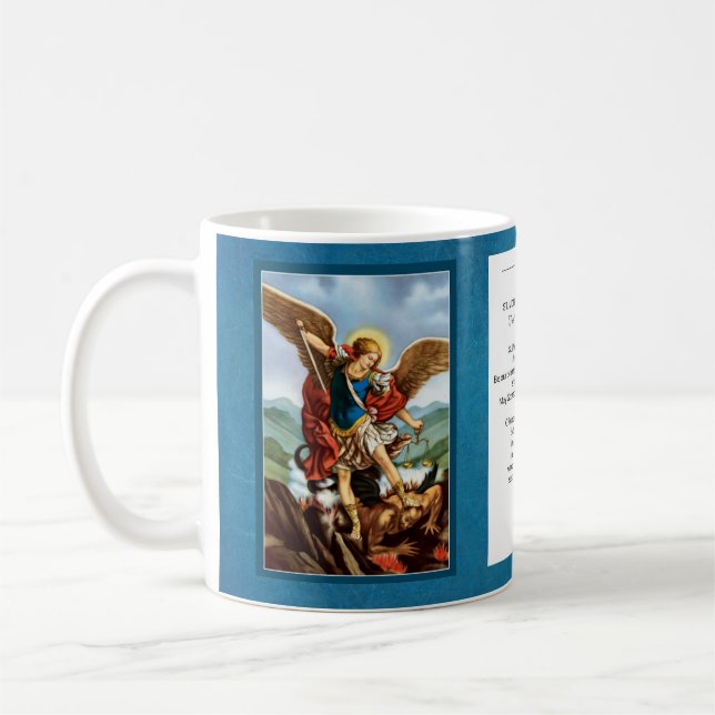 St. Michael the Archangel Powerful Prayer Coffee Mug (Left)