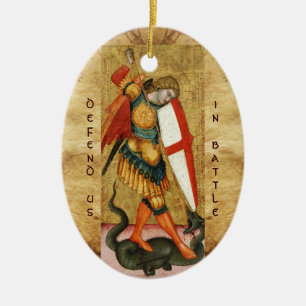 St. Michael the Archangel Prayer Ceramic Ornament