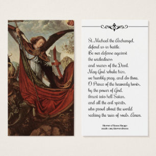 St. Michael the Archangel Prayer Holy Card
