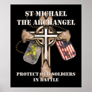 St Michael The Archangel - Protect Our Soldiers Poster