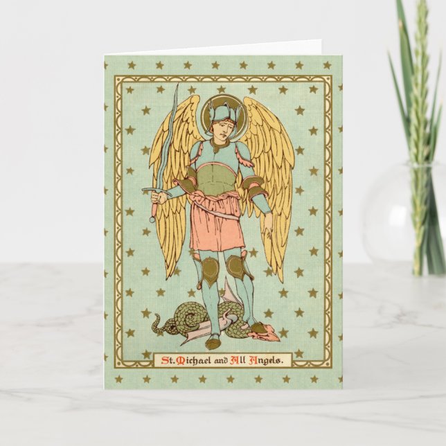 St. Michael the Archangel (RLS 12) Blank Greeting Card (Front)