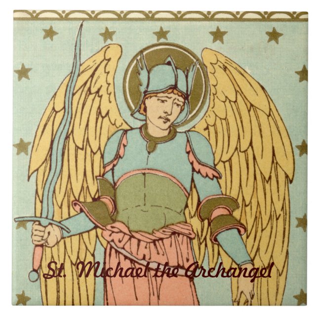St. Michael the Archangel (RLS 12) Ceramic Tile (Front)