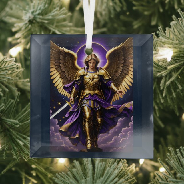St Michael the Archangel Roman Catholic Glass Tree Decoration (Insitu)